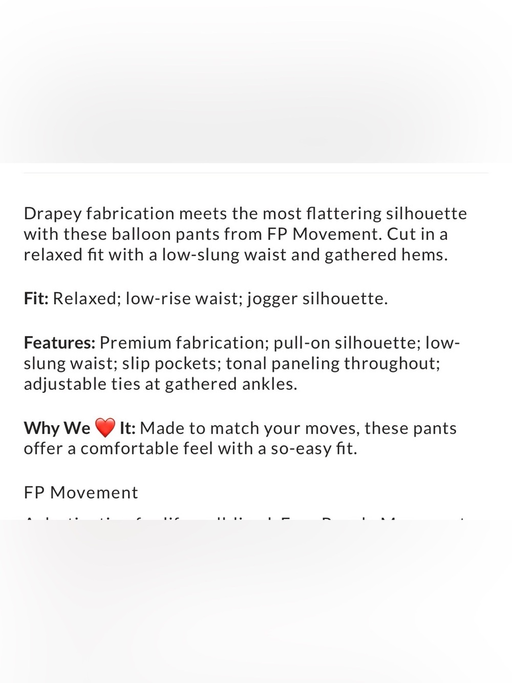 Free PeopleOn It Balloon Pants - Picture 7 of 7